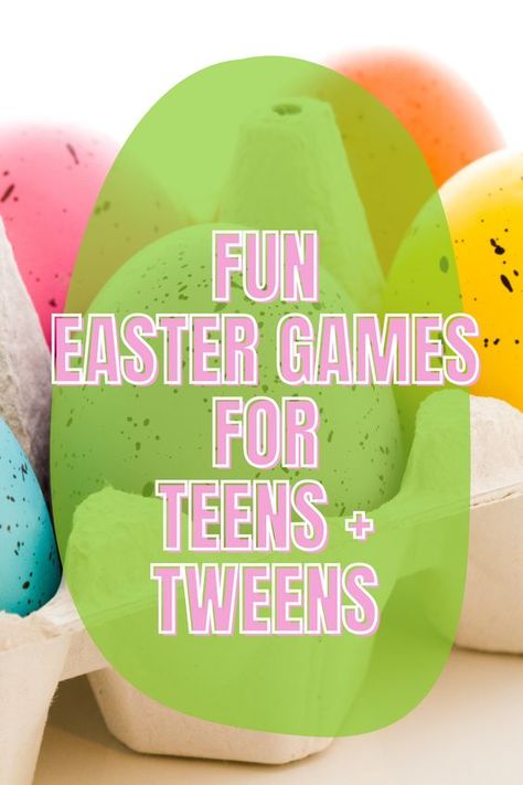 Easter Indoor Activities, Easter Minute To Win It Games For Teens, Easter Games For Classroom, Easter Young Women Activities, Easter For Teens Ideas, Family Easter Games Activities, Fun Easter Ideas For Teens, Egg Games For Adults, Easter Games For Teens And Adults