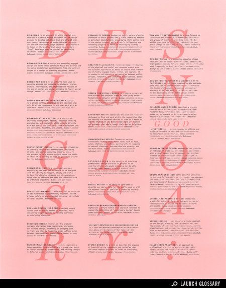 A Good Design Glossary to Decode the Jargon | Social Design on GOOD | Community Driven Design Glossary Design Layout, Glossary Design, Editorial Layout Inspiration, Social Impact Design, Impact Design, Ui Design Dashboard, Social Innovation, Visually Pleasing, Brochure Layout