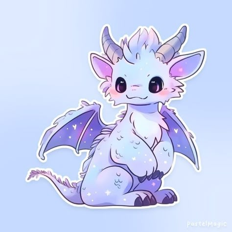 Baby Dragon Art, Chibi Dragon, Cute Dragon Drawing, Dragon Cat, Cute Dragon, Mythical Animal, Dragon Illustration, Cute Fantasy Creatures, Creature Drawings