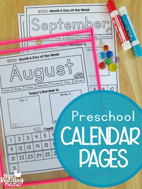 Preschool Daily Calendar, Calendar Activities Preschool, Daily Preschool Activities, Preschool Calendar Board, Calendar Skills, Preschool Calendar, Calendar Activities, Learning Binder, Calendar Time