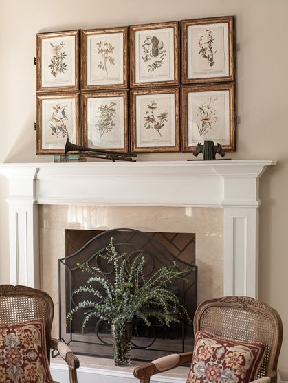 diy screen to hide tv over fireplace. Now this may work for me. Otherwise still not a fan of this tv fireplace idea Television Over Fireplace, Fireplace Buildout, Hide Tv Over Fireplace, Refinished Vintage Furniture, Hide Tv, Tv Over Fireplace, Tv Ideas, Tv Covers, Brick Fireplace Makeover