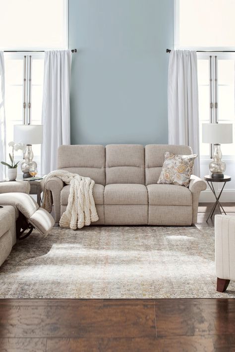 Living Room Ideas With Recliner Sofas, Sofa Recliners In Living Room Decor, Reclining Sofa Living Room Layout, Living Room With Recliners Ideas, Recliner Sofa Living Room Decor, Recliner Couch Living Room, Recliner Sofa Living Room, Modern Recliner Sofa, Big Lots Furniture