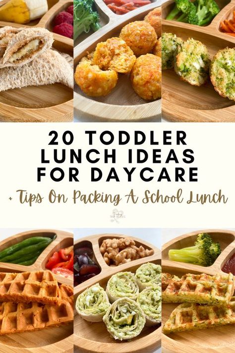 Keep recipes at hand for when you’re making your toddler’s lunches in the morning with this list of 20 lunches you can make for your kid to take to daycare. From waffles to rollups, there’s a meal that every kid will enjoy in this list. Plus, read my tips on packing it all up nicely! Read it all on my blog today! Cold Lunch Ideas For 12 Month Old, 9 Month Old Daycare Lunch, Toddler Meals On The Go, Lunches For Babies 1 Year, Easy Pre Made Lunches, Lunch 1 Year, Lunch For 15 Month Old, 16 Month Old Lunch Ideas, 12 Month Old Daycare Lunch