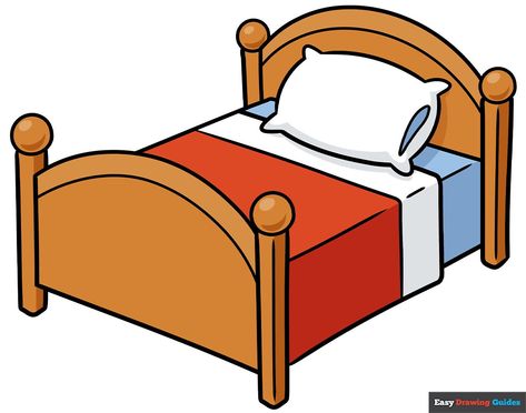 Learn How to Draw a Cartoon Bed : Easy Step-by-Step Drawing Tutorial for Kids and Beginners. See the full tutorial at https://easydrawingguides.com/how-to-draw-a-cartoon-bed/ . Bed Cartoon Drawing, How To Draw A Bed, Bed Clip Art, Bed Pics, New Drawing Ideas, Bed Clipart, Bed Illustration, Bed Cartoon, Bed Drawing