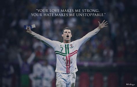 Your Love Makes Me Strong, Cr7 Quotes, Cristiano Ronaldo Hd Wallpapers, Minimal Quotes, Cristiano Ronaldo Quotes, Ronaldo Quotes, Ronaldo Pictures, Football Photography, Ronaldo Cristiano