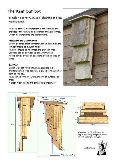 Bat House Diy, Build A Bat House, Bat House Plans, Bat Box, Bat House, Bird House Plans, House Template, Planning Printables, Woodworking Plans Free