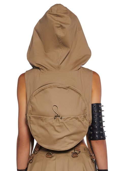 Greatest Escape Backpack Hoodie - Sand in Brown, Large/X-Large Desert Priestess, Neck Mask, Soul Retrieval, Headwear Fashion, Holographic Bag, Backpack Design, Pet Sweaters, Star Wars Fashion, Desert Fashion