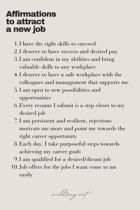 Affirmation To Get A Job, Motivation For Job Search, Dream Job Mood Board, Manifestation For Career, Law Of Attraction Job, Manifest Dream Job Affirmation, Job Affirmations New, Affirmations For A Job Interview, Dream Career Manifestation