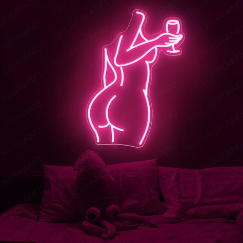 Nude Neon Sign Sexy Neon Signs Lady Led Light A perfect way to make your bedroom more fantastic, Nude Neon Sign Sexy Neon Signs Lady Led Light will get you many admirers and it will never go out of style. Let's fall in love with this stunning, high-quality, handmade silhouette female body neon sign. This sexy woman body led light will deliver the charming, romantic vibe for your bedroom, bar, club, pub, art wall or anywhere you want. It's time to enjoy the beauty of nude neon sign with a special Neon Silhouette, Body Neon Sign, Custom Neon Lights, Bedroom Bar, Neon Art, Simple Lighting, Female Body, Bar Club, Flirting Quotes