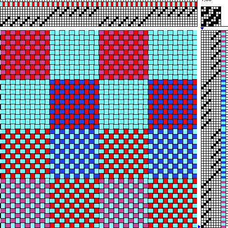 The patterns in patterned double weave are created by the exchange of areas in one layer of cloth with another layer of the same cloth.  Amazing patterns can be woven even on a simple loom using a … Textile Pattern Design Fashion, Weaving Patterns Loom, Weaving Scarfs, Swedish Weaving Patterns, Weaving Drafts, Swedish Weaving, Weaving Tutorial, Loom Knitting Patterns, Double Weave