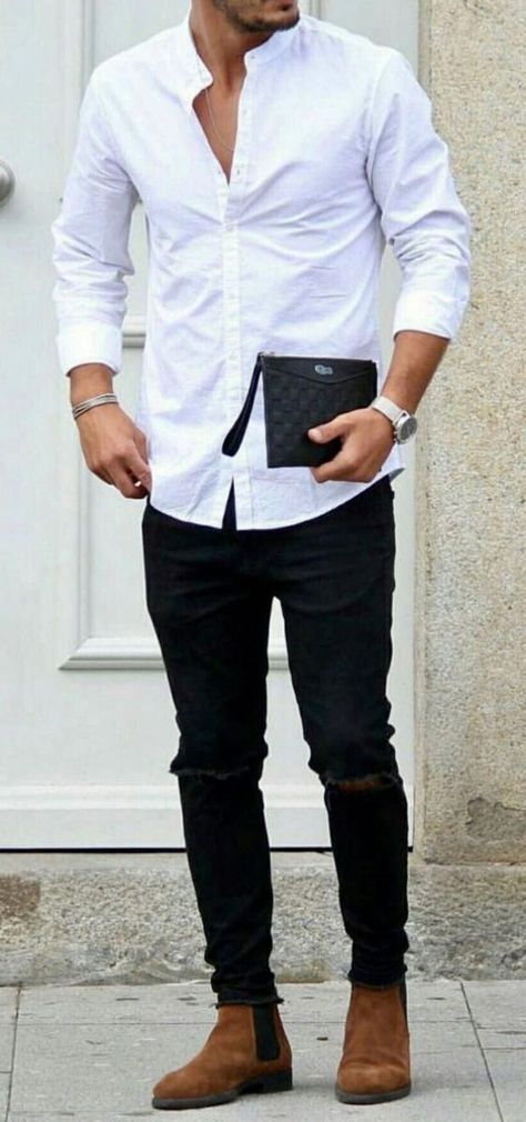 Mens Black Jeans Outfit, Wedding Suits Men Black, Jeans Outfit Men, Black Jeans Men, Men With Street Style, Black Jeans Outfit, Outfit Jeans, Mens Fashion Classy, Mens Fashion Casual Outfits