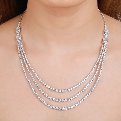 diamond necklace womens real diamond necklace tiffany diamond necklace tanishq diamond necklace with price diamond necklace with price gold diamond necklace diamond necklace designs with price diamond necklace online How much does a diamond necklace cost? Which diamond is best for necklace? How much does a Graff necklace cost? Dimond Neckless Jewelry, Diamond Necklace Simple, Dubai Gold Jewelry, Diamond Pendant Jewelry, Bridal Diamond Necklace, Real Diamond Necklace, Diamond Jewelry Set, Diamond Pendants Designs, Pretty Jewelry Necklaces