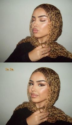 Cheetah Print Hijab, Leopard Hijab Outfit, Leopard Print Hijab, Hijab Guide, Desi Hijabi, Baddie Hijabi Outfits, Beach Breakfast, Breakfast Birthday, Nature Technology