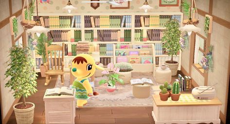 Reading Room Acnh, Cozy Reading Room, Acnh Interior, Book Bedroom, Acnh Hhp, Relaxing Reading, Happy Home Designer, Library Room, Animal Crossing Wild World