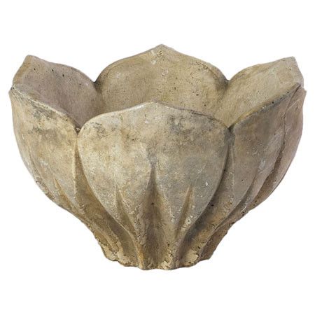 Perfect as a catch-all atop your entryway console or an accent to your manteltop vignette, this whimsical bowl showcases a lotus-inspired silhouette and ston... Lotus Sculpture, Napa Home, Lotus Garden, Porch Life, Lotus Bowls, Pinch Bowls, Flower Sculptures, Concrete Crafts, Paper Flower Backdrop