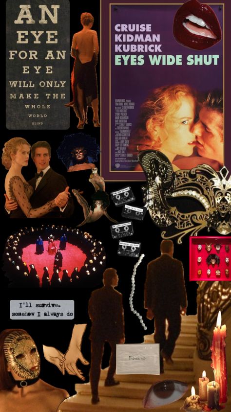 Eyes Wide Shut #eyeswideshut #hollywood #horroraesthetic #ritual Eyes Wide Shut Aesthetic, Eyes Wide Shut, Vision Board Photos, 40th Birthday, Ritual, Movie Tv, Hollywood, Film