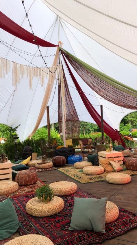 Boho Tent, Hippie Party, Healing Space, Pergola Patio, Restaurant Interior Design, Beach Bars, Balcony Garden, The Floor, Glamping