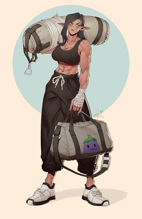 Twitter Weiblicher Elf, Tomboy Art, Buff Women, Monster Girls, Muscle Girls, 판타지 아트, Female Character Design, Character Design References, Dnd Characters