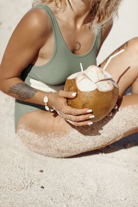 Coconut Photoshoot, Coconut Swimwear, Tender Coconut, Coconuts Beach, Swimwear Shoot, Bali Beach, Bali Beaches, Maternity Photoshoot, Beach Photoshoot