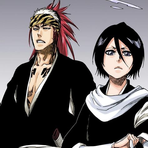 Rukia Kuchiki Official Art, Rukia And Renji Matching Pfp, Bleach Rukia And Renji, Rukia X Renji, Renji X Rukia, Renji And Rukia, Rukia And Renji, Bleach Manga Colored, Rukia Renji