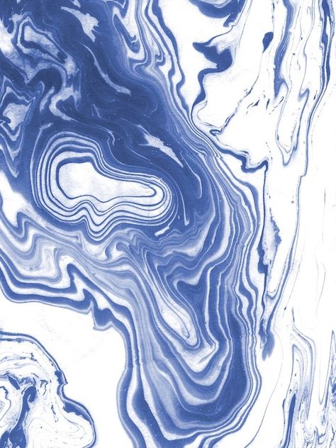 Wavy Tattoo, Spilled Ink, Ocean Texture, Water Swirl, Swirl Art, Blue Art Print, Wave Illustration, Minimal Painting, Marble Painting