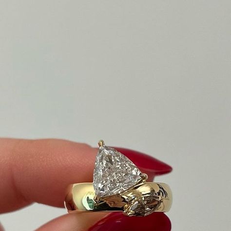 Shahla Karimi on Instagram: "We loved designing this custom two stone Trillion + Marquise Engagement Ring 🤍 #diamonds #engaged #engagementring" Shahla Karimi, Trillion Cut Engagement Ring, Trillion Engagement Ring, Marquise Engagement Ring, Engagement Rings Marquise, Marquise Diamond, Love Design, Our Love, Engagement Ring