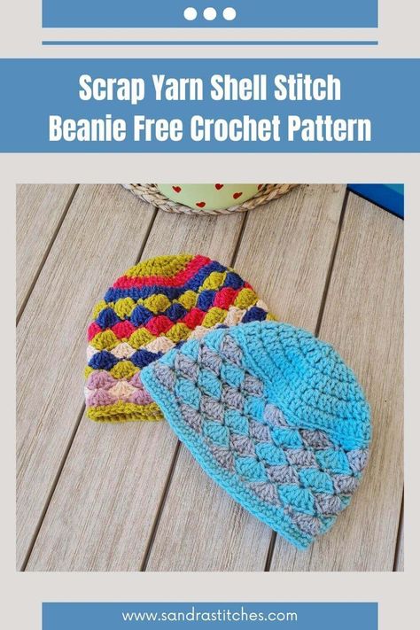 shell stitch crochet beanie pattern Crochet Shell Hat Free Pattern, Crochet Shell Stitch Hat Free Pattern, Beanie Crochet Free Pattern, Baby Beanie Crochet Pattern, Shell Stitch Crochet, Beanie Hat Crochet Pattern, Beanie Pattern Free, Crochet Shell, Crochet Stocking