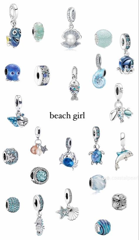 Pandora Summer, Pandora Bracelet Charms Ideas, Pandora Bracelet Designs, Pandora Jewelry Charms, Preppy Jewelry, Bracelet Pandora, Jewelry Accessories Ideas, Pandora Bracelet Charms, Jewelry Essentials