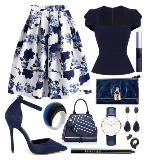 Aria by goingdigi on Polyvore featuring polyvore, fashion, style, Roland Mouret, Betani, D&G, Tory Sport, Daniel Wellington, Judith Ripka, Bobbi Brown Cosmetics, ZuZu Luxe and clothing Cute Blue Winter Outfits, Elegant Blue Skirt For A Day Out, Elegant Blue Skirt For Brunch, Elegant Blue Skirt For Daywear, Elegant Blue Spring Skirt, Chic Blue Office Wear Skirt, Christmas Outfit Ideas, Classy Prom Dresses, Judith Ripka