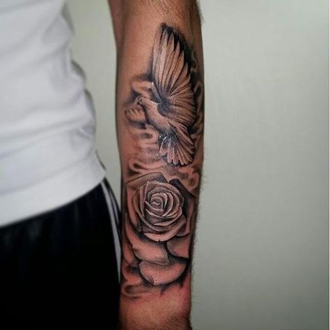 Half Sleeve Tattoo Stencils, Half Sleeve Tattoos Forearm, Dove Tattoos, Lion Tattoo Sleeves, Feminine Tattoo Sleeves, Forearm Band Tattoos, Men Tattoos Arm Sleeve, Forarm Tattoos, Tattoos For Women Half Sleeve