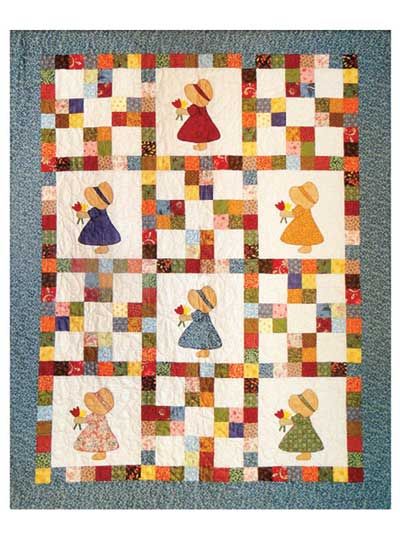 Colchas Quilting, Girl Quilts Patterns, Cottage Quilt, Quilt Pattern Download, Applique Quilt Patterns, Childrens Quilts, Country Quilts, Sunbonnet Sue, Layer Cakes