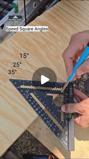 M Sam Irwin on Instagram: "How to mark angles with a speed square
#raftersquare #speedsquare #angles #gobuildstuff" Rafter Square, Speed Square, July 12, Woodworking, Square, Building, On Instagram, Instagram