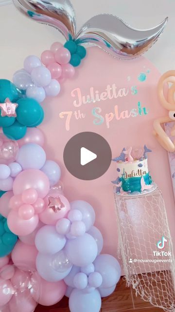 Mermaid Birthday Party Decorations Ideas, Mermaid Party Backdrop, Mermaid Birthday Party Decorations, Mermaid Theme, Party Backdrop, Mermaid Birthday Party, Insta Inspo, Mermaid Birthday, Mermaid Party