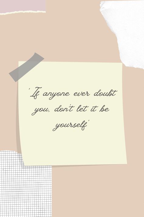 #quotes #quotesdaily #quotesoftheday #motivation #motivationalquote Don’t Doubt Yourself, When People Doubt You Quotes, Doubt Yourself Quotes, Yourself Quotes, Catholic Quotes, Be Yourself, Be Yourself Quotes, Don't Let, Wallpaper Backgrounds