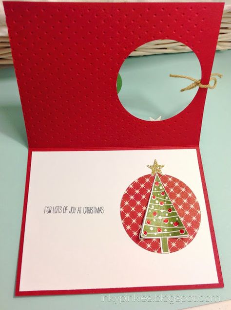 InkyPinkies: Festival of Trees Quick & Easy Christmas Card Scrapbook Card Ideas, Folded Christmas Cards, Handcrafted Christmas Cards, Aesthetic Paper, Festival Of Trees, Stamped Christmas Cards, Simple Christmas Cards, Christmas Card Art, Homemade Christmas Cards