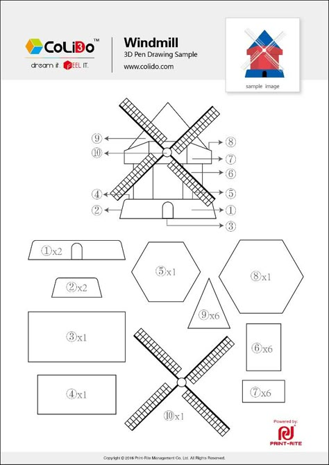 Windmill 3D 3d Pen Templates, 3d Pen Ideas, 3d Doodler, 3d Pen Stencils, 3d Drawing Pen, 3d Printer Pen, Pen Projects, 3d Pen Art, Drukarka 3d