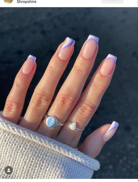 Lilac Nails, Simple Gel Nails, Summery Nails, Work Nails, Simple Acrylic Nails, Acrylic Nails Coffin Short, Short Acrylic Nails Designs, Short Acrylic Nails, Nail Arts