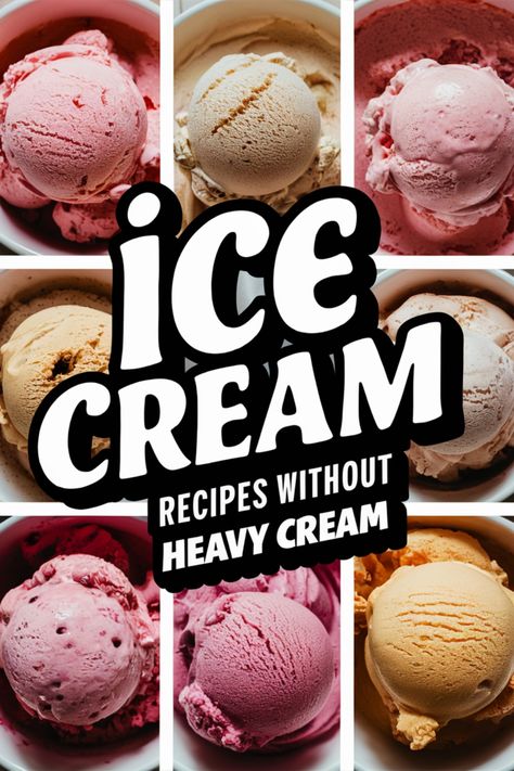 Looking for creamy ice cream recipes without heavy cream? Try these homemade vanilla ice cream recipes without heavy whipping cream. Enjoy delicious and easy-to-make ice cream without heavy cream or whipping cream. Find the best homemade ice cream recipes to satisfy your cravings. Treat yourself to a delightful dessert with these creative variations on classic flavors - no need for heavy ingredients. Dive into the world of decadent, smooth textures with these simple, yet flavorful recipes that w Homemade Old Fashion Vanilla Ice Cream Recipes, No Heavy Cream Ice Cream, Ice Cream Recipes No Heavy Cream, Homemade Ice Cream Recipes Without Heavy Cream, Ice Cream Recipe Without Heavy Cream, No Cream Ice Cream Recipe, How To Make Ice Cream Without Heavy Cream, Ice Cream Recipes Without Heavy Cream, Homemade Ice Cream No Heavy Cream