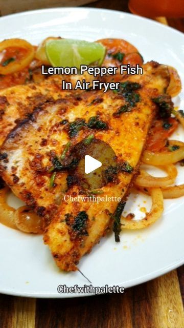 Fish In Air Fryer, Lemon Fish, Air Fryer Fish Recipes, Masala Fish, Air Fryer Fish, Pan Fry, Fried Fish Recipes, Cod Fish, Air Fryer Dinner Recipes