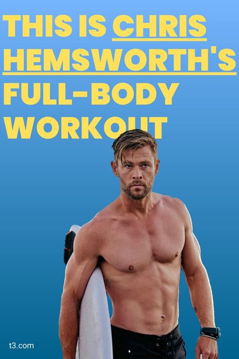 Chris Hemsworth Diet, Chris Hemsworth Workout, Barbell Deadlift, Military Press, Barbell Workout, Exercise Plan, Best Home Gym, Muscle Up, Muscle Building Workouts