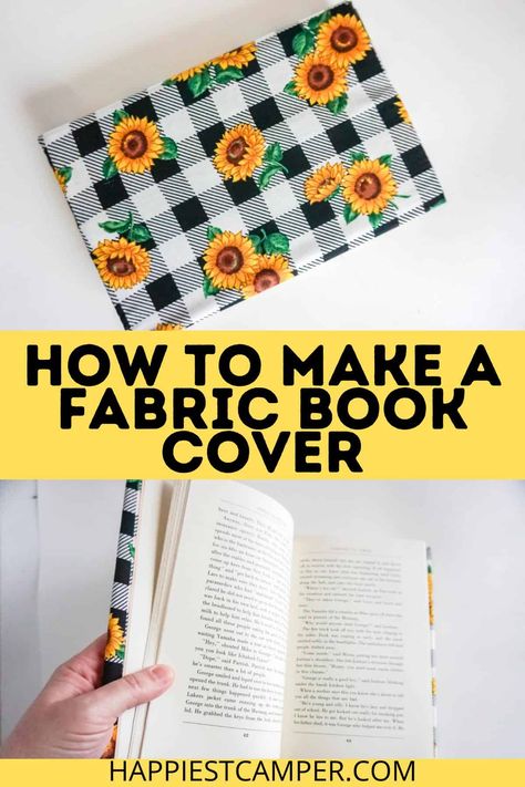 Cloth Book Covers Diy, Diy Adjustable Book Cover, Fabric Book Cover Pattern, Fabric Covered Photo Album Diy, Book Covers Ideas Diy, Adjustable Book Cover Pattern, No Sew Book Cover, Book Cover Diy Ideas, Sewing For Book Lovers