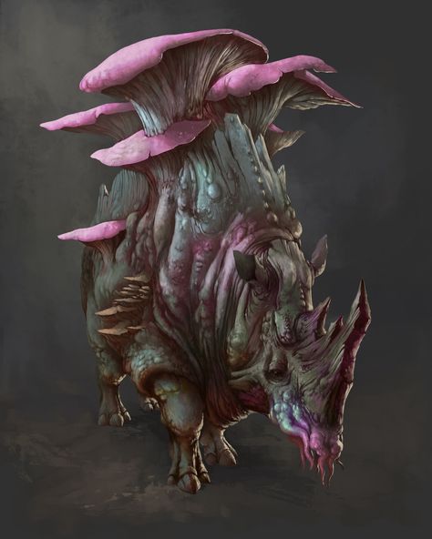 Mushroom Creature, Plant Monster, Character Design Challenge, 다크 판타지, Monster Concept Art, Dungeons And Dragons Characters, Manama, Fantasy Monster, Fantasy Creatures Art