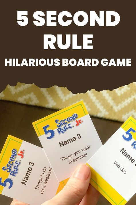 If you think you and your friends are funny, wait until you’ve put them on the spot playing the 5 Second Rule game. It might look like a regular card and board game, but 5 Second Rule rules are designed to make the game ridiculously hilarious, fast-paced, and challenging at the same time. 5 Second Rule Game Questions, 5 Second Rule Game, Game Night Ideas Family, Family Game Night Party, Question And Answer Games, 5 Second Rule, Game Questions, Game Night Parties, Think Fast