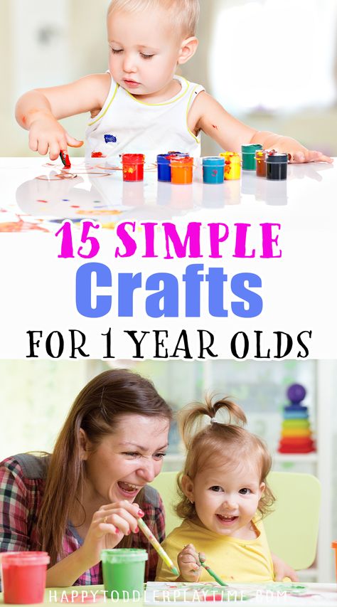 Crafts For 21 Month Old, One Year Old Art Activities, Crafts 1 Year, Arts And Crafts One Year Old, Art For One Year Olds Craft Ideas, Art With One Year Olds, Crafts For 17 Month Old, One Year Old All About Me Activities, Activities For One Year Olds Daycare