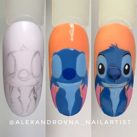 Cartoon Nail Designs, Disney Acrylic Nails, Unghie Nail Art, Animal Nail Art, Funky Nail Art, Nail Drawing, Nail Art Disney, Animal Nails, Nail Art Designs Videos