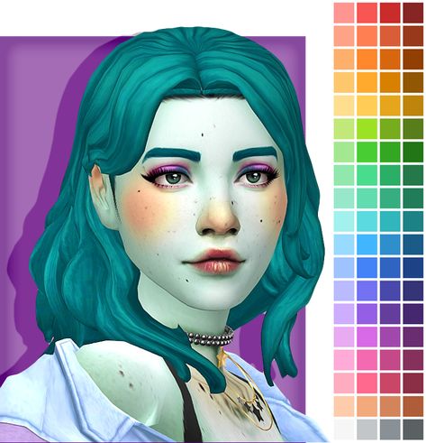 ˢʰᵉ ˢʰᵒʷᵉᵈ ᵐᵉ ᵃˡˡ ᵗʰᵉ ˢᵗᵃʳˢ Sims 4 Studio, Mint Hair, Sims 4 Mods Clothes, Sims 4 Cas, Ts4 Cc, The Sims4, Mint Color, Sims 4 Cc, Maxis Match