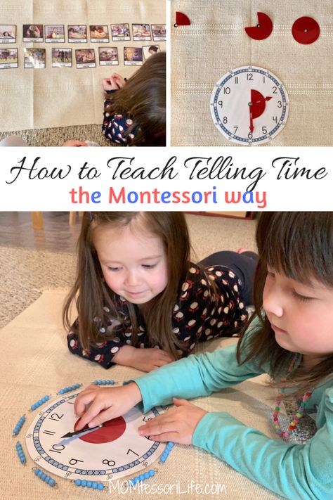 Teach Telling Time, Preschool Homeschool Room, Practical Life Montessori, How To Teach Math, Montessori Elementary Classroom, Montessori Math Activities, Elementary Homeschool, How To Tell Time, Montessori Parenting