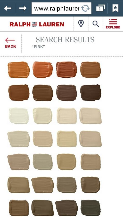 Ralph Lauren paint colors/Rusts, Neutrals & Browns Brown Paint Palette, Sanctuary Paint Color, Ralph Lauren Suede Paint, Ralph Lauren Paint Colors, Suede Paint, Ralph Lauren Paint, Home Renovation Diy, Ranch House Remodel, Rain Bow