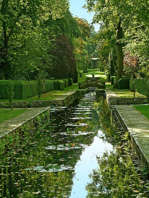 Formal Gardens, Pool Design, Landscaping Design, English Garden, Nature Aesthetic, Water Garden, Dream Garden, Landscape Architecture, Water Features