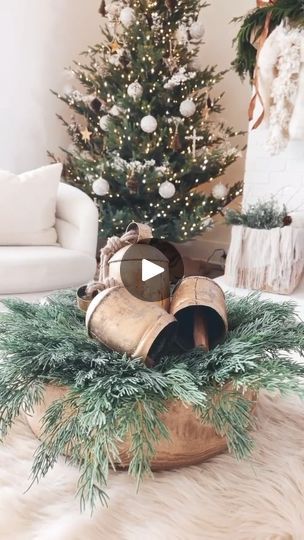 71K views · 8.1K reactions | These viral Christmas bells are back in stock! Comment “SHOP” and I will send you the details on these! They beautiful in a centerpiece, on a wreath, or even on your Christmas tree! 
•
•
#christmasiscoming #christmasbells #christmasdecor #christmas #decoratingfortheholidays #holidayseason #christmasideas #christmascenterpiece #easycenterpiece #christmasdiy #christmasdecorideas | Ashley Savage | Creator | Atlanta, GA | John Debney · Main Title Christmas Bell Centerpiece, Christmas Decorating Hacks, Diy Floral Decor, Christmas Centerpieces Diy, Simple Centerpieces, Christmas Mantel Decorations, Christmas Arrangements, Holiday Crafts Christmas, Christmas Mantels